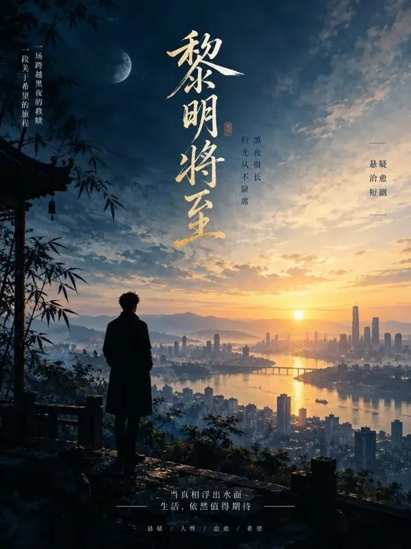 AI漫画短剧《长夜将明》高清封面海报